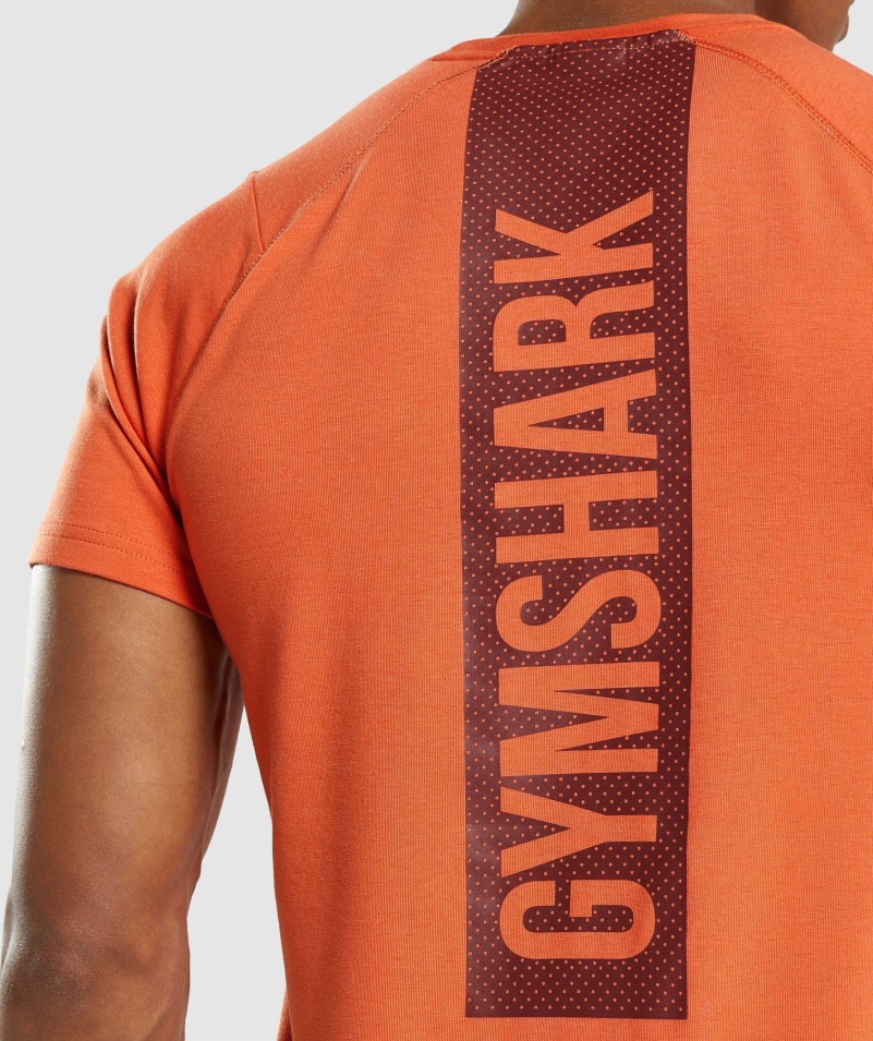 Gymshark Odvážne Tričko Hlinené Oranžové