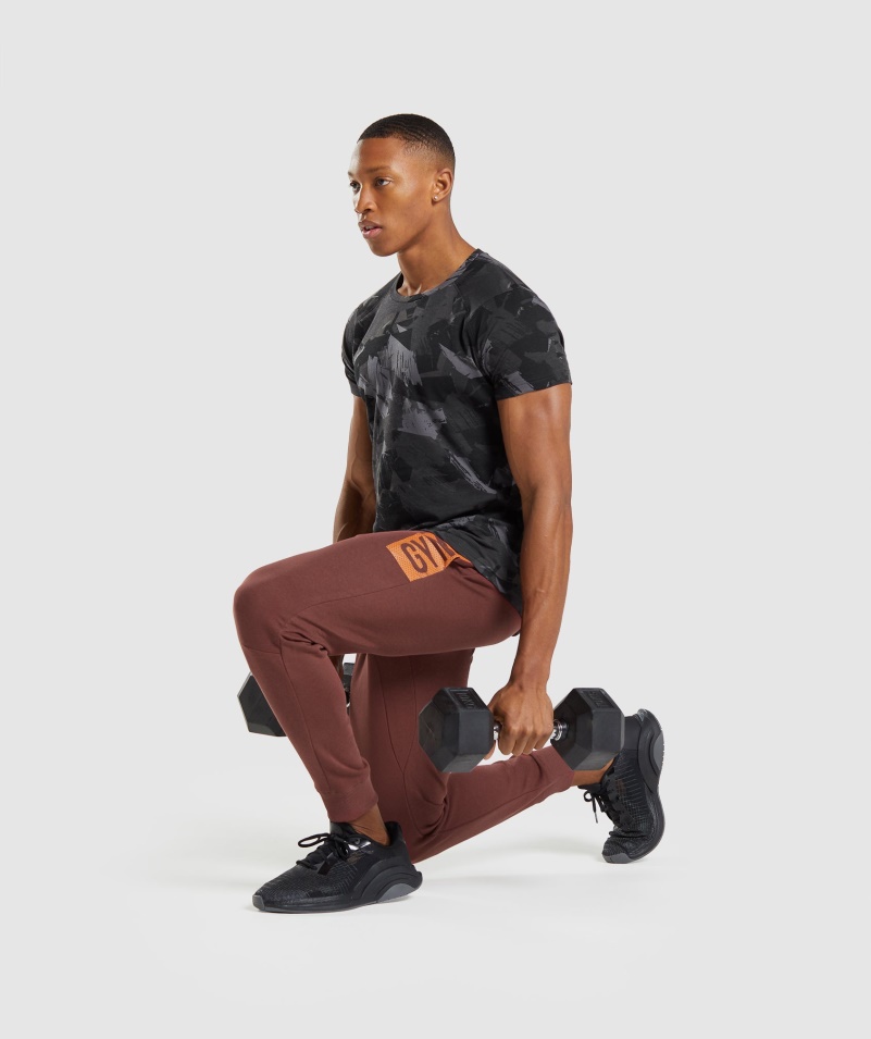 Gymshark Odvážne Tričko šedej Potlače