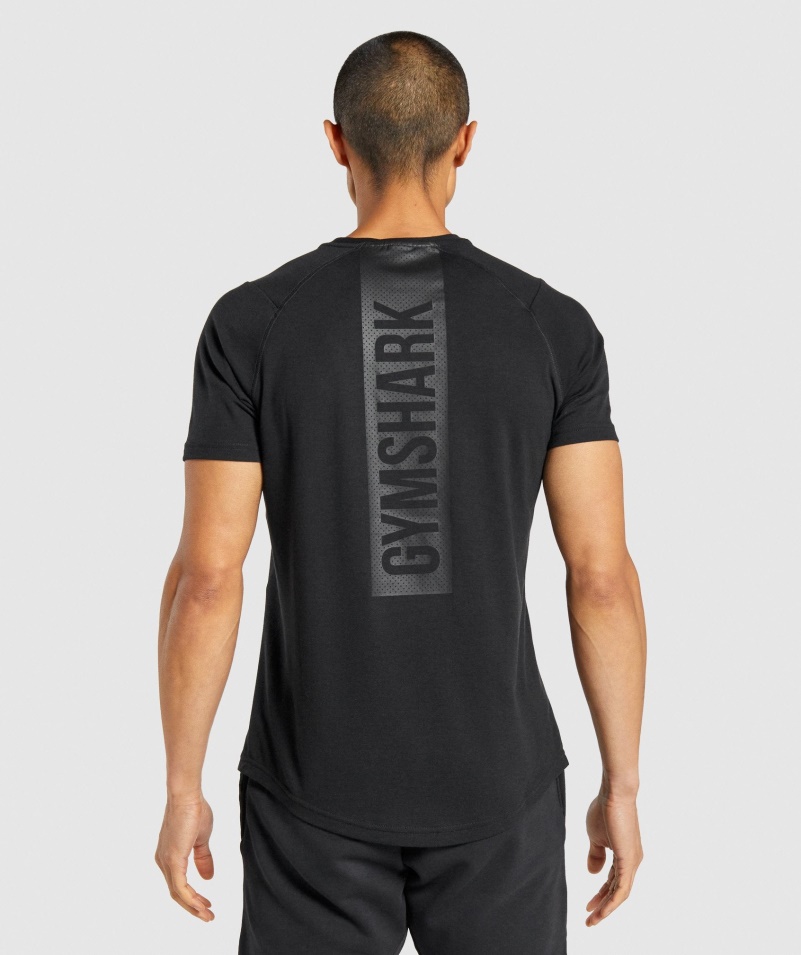 Gymshark Odvážne Pánske Tričko čiernej Farby