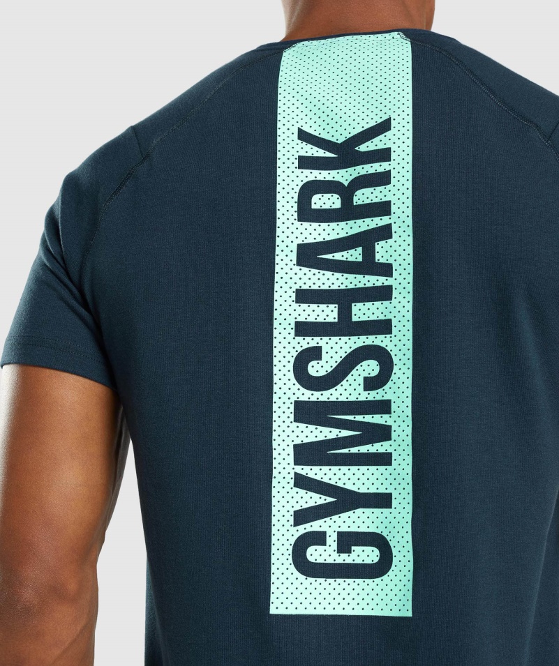 Gymshark Odvážne Pánske Námornícke Tričko