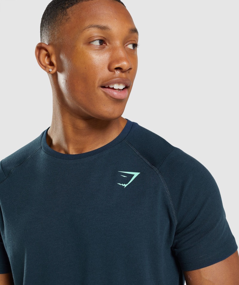 Gymshark Odvážne Pánske Námornícke Tričko