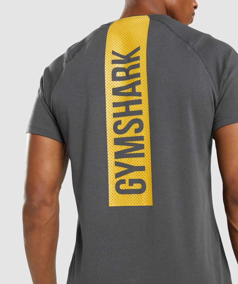 Gymshark Odvážne Pánske ónyxovo šedé Tričko