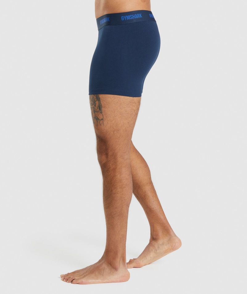 Gymshark Boxerky 2pk Core Olivovo-navy