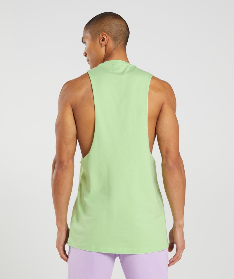Gymshark Bublinková Tlač Drop Arm Tank Bali Green