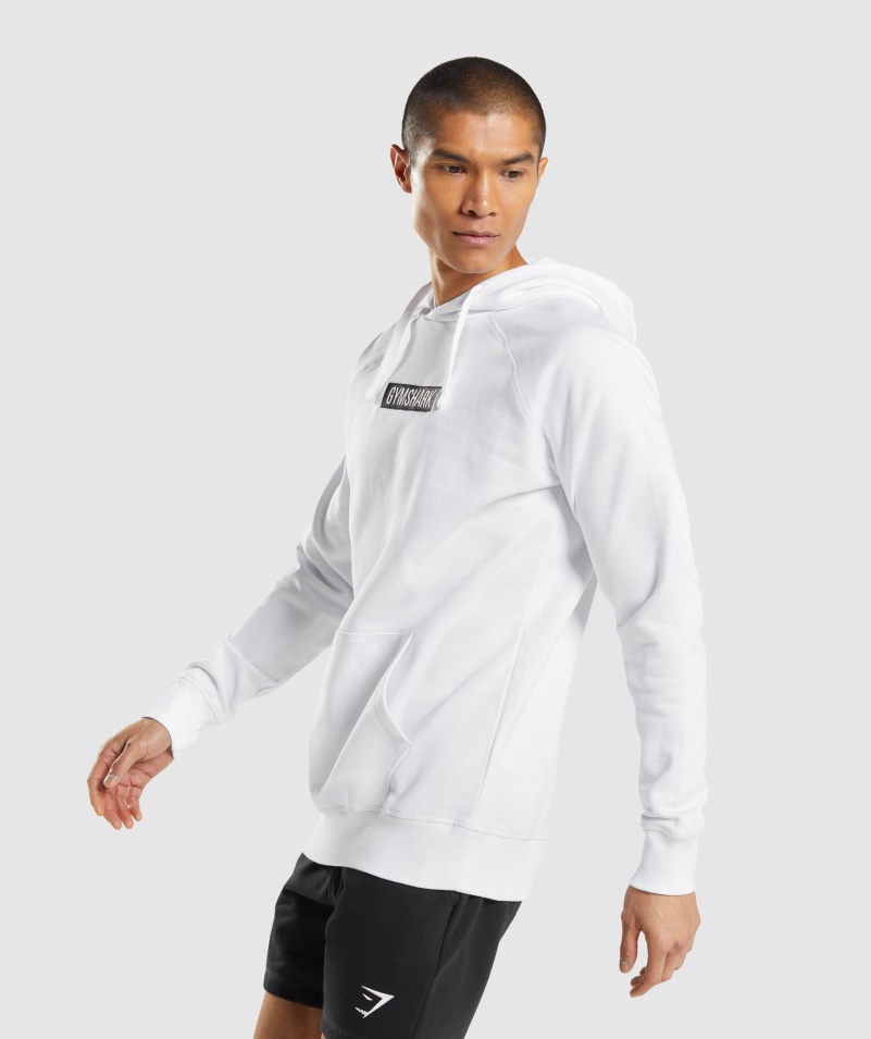Gymshark Centrálna Mikina S Kapucňou Biela