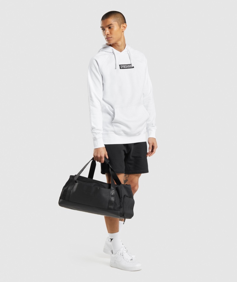 Gymshark Centrálna Mikina S Kapucňou Biela