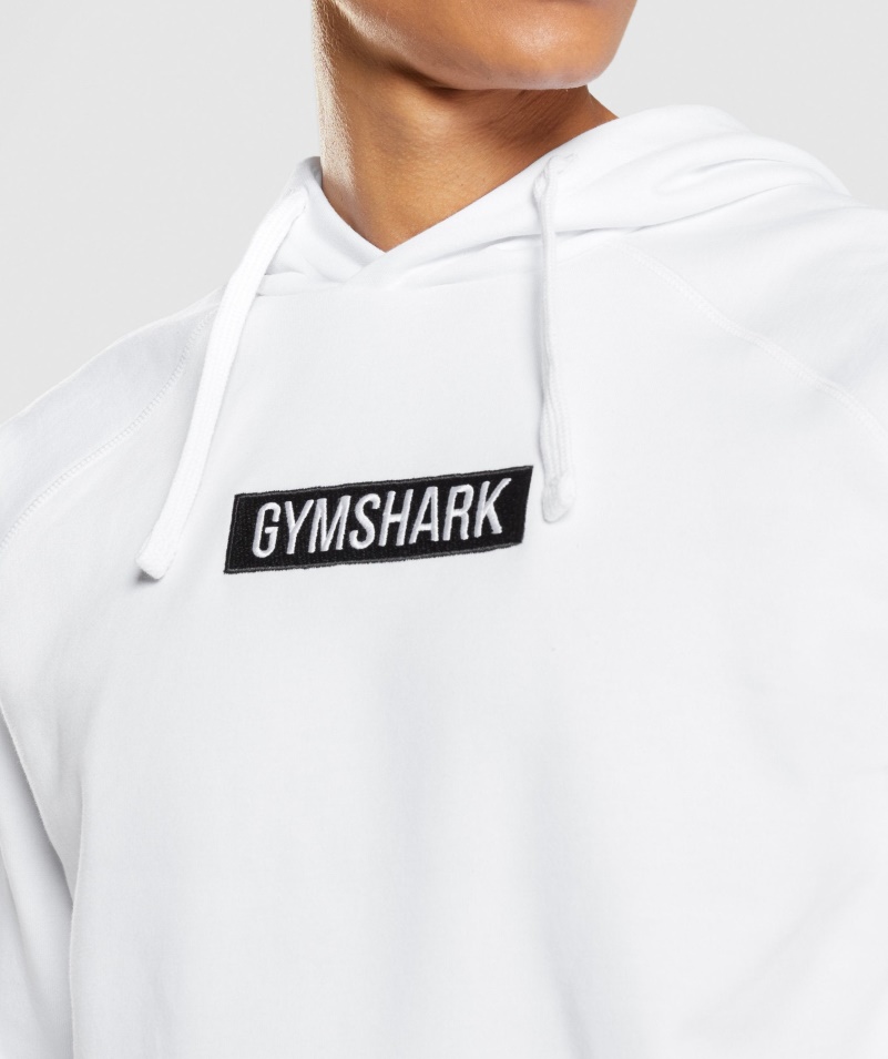 Gymshark Centrálna Mikina S Kapucňou Biela