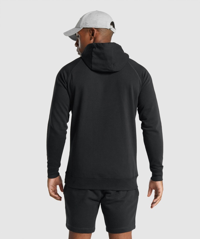Mikina S Kapucňou Gymshark Crest čierna