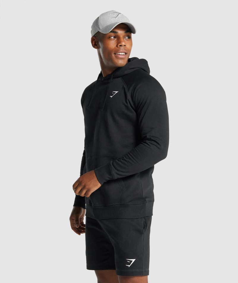 Mikina S Kapucňou Gymshark Crest čierna