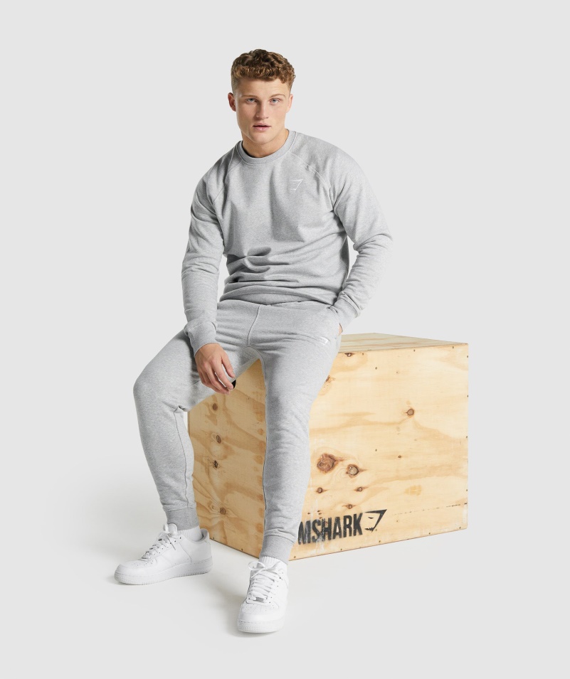 Gymshark Crest Joggers Svetlosivá Jadrová Marl