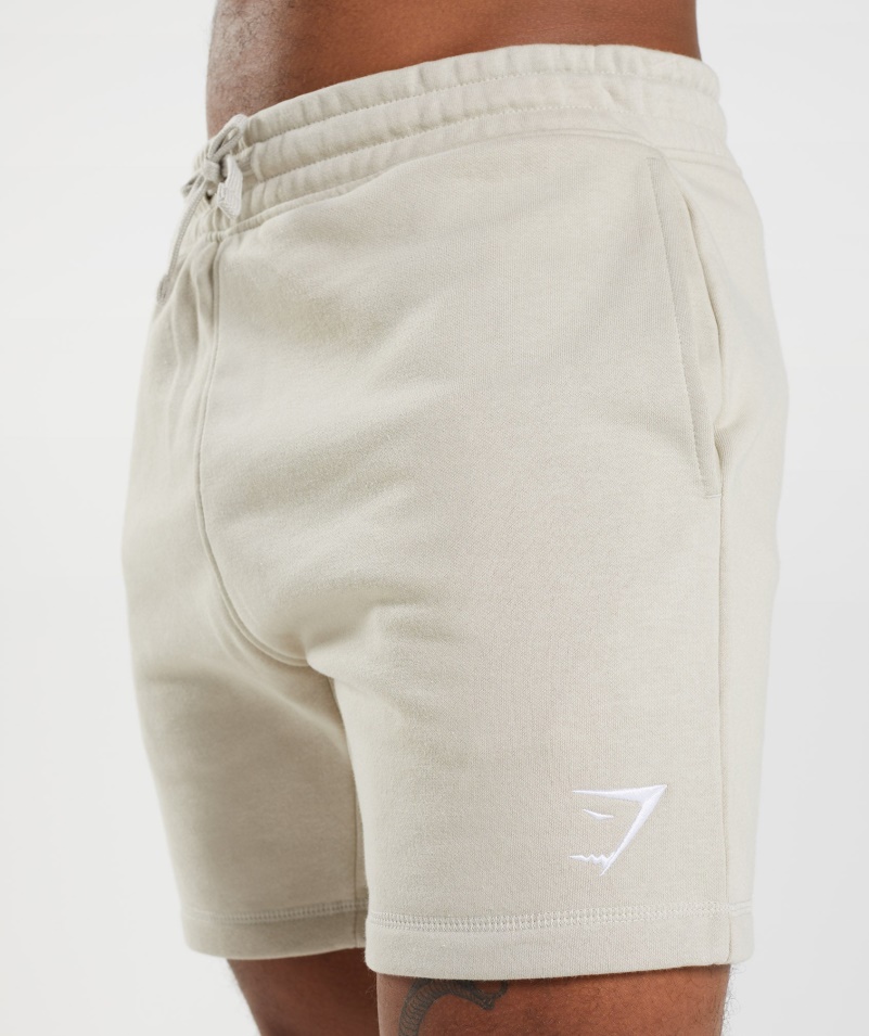 šortky Gymshark Crest Pebble Grey