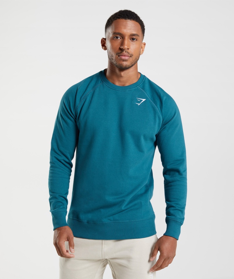 Mikina Gymshark Crest Atlantic Blue