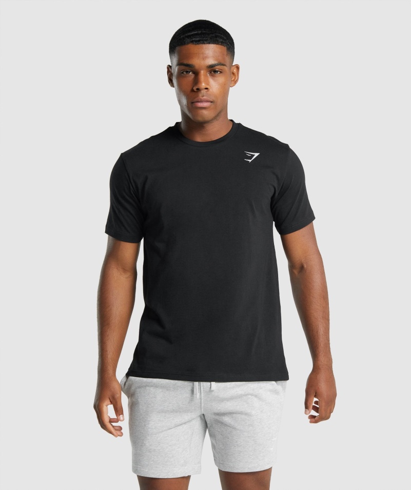 Tričko Gymshark Crest čierne