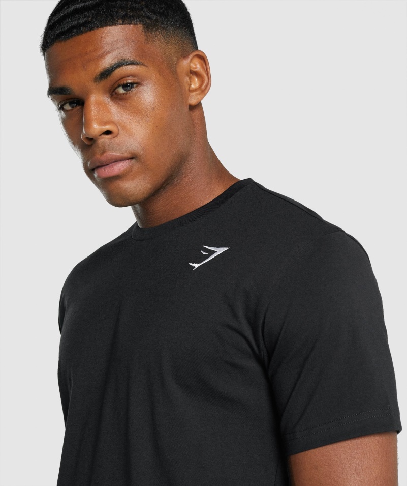 Tričko Gymshark Crest čierne