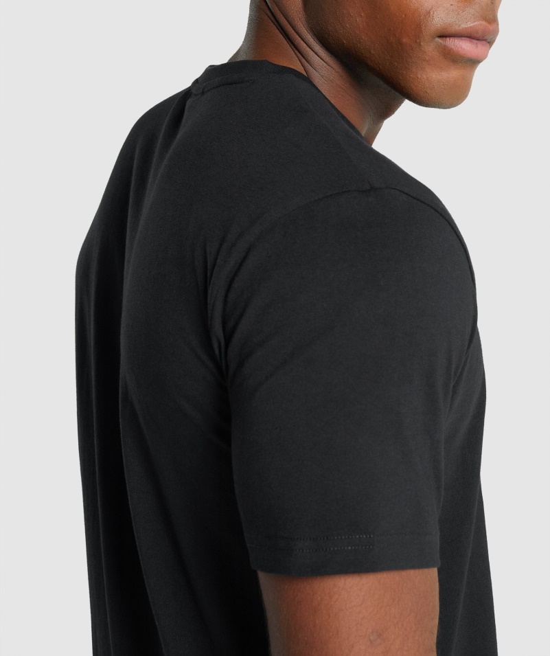 Tričko Gymshark Crest čierne