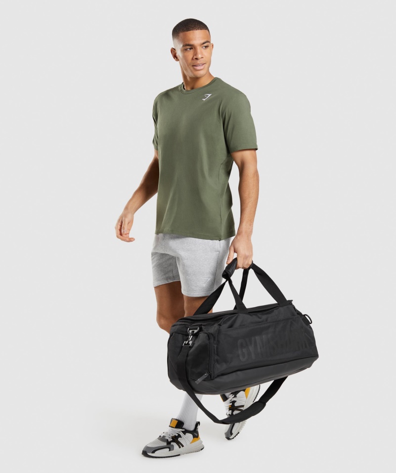 Gymshark Crest Tričko Jadro Olivové