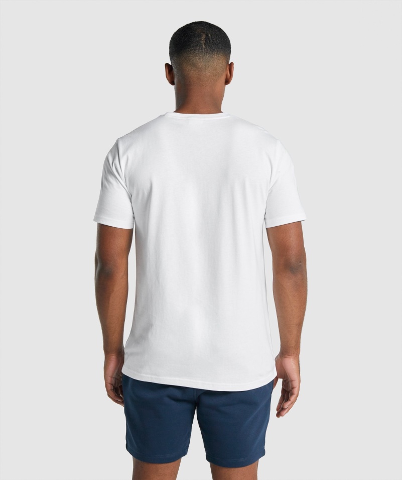 Tričko Gymshark Crest Biele