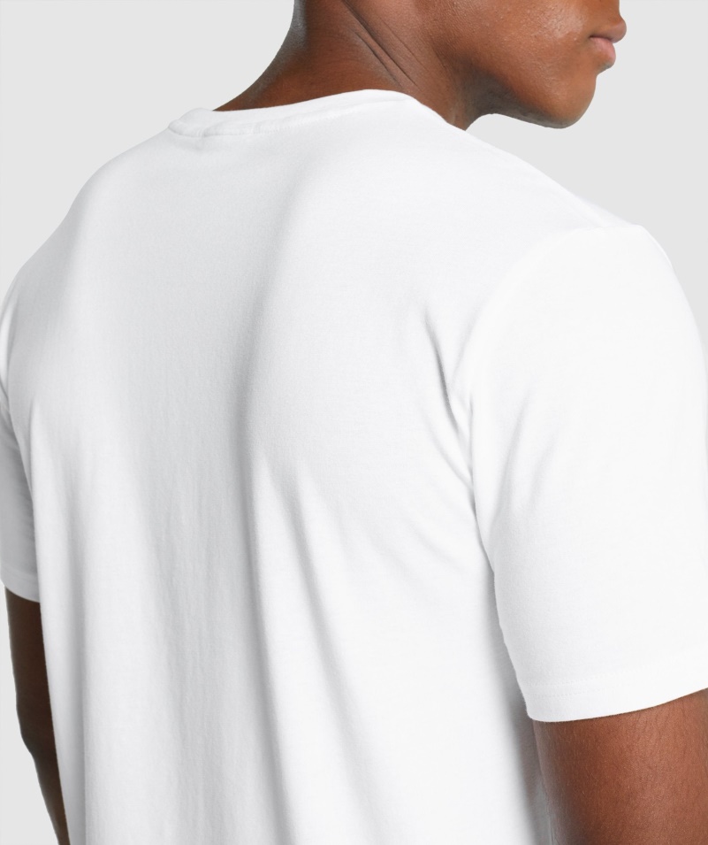 Tričko Gymshark Crest Biele