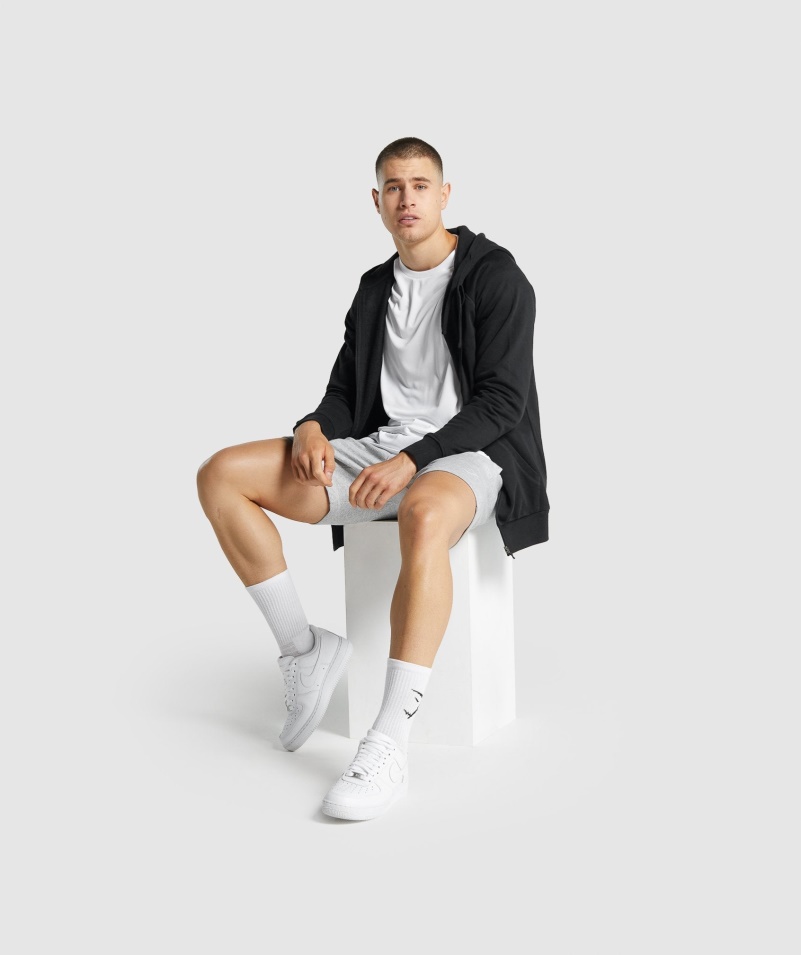 Mikina Na Zips S Kapucňou Gymshark Crest čierna