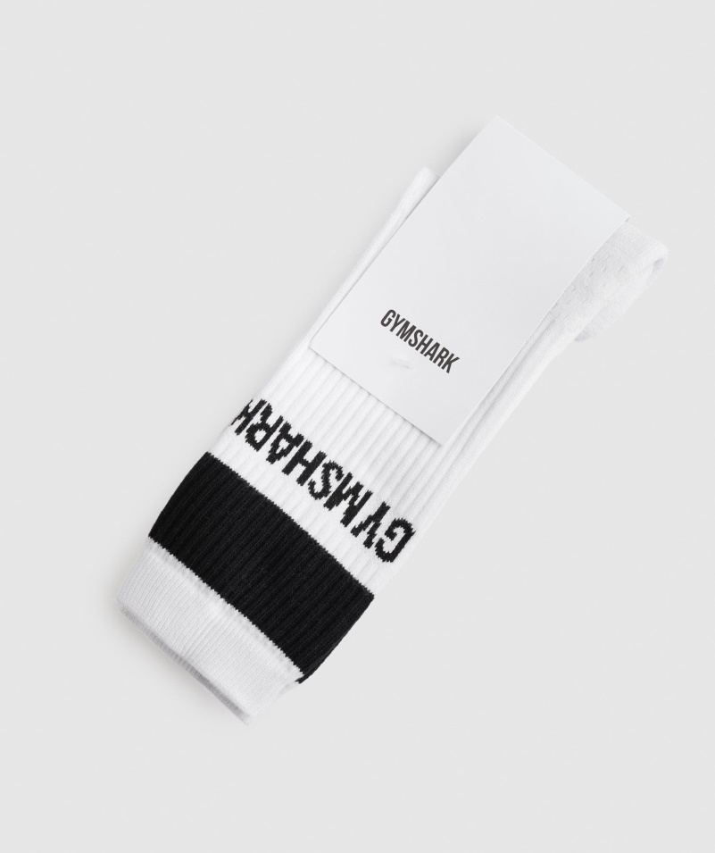 Gymshark Crew Ponožky 1pk Biele