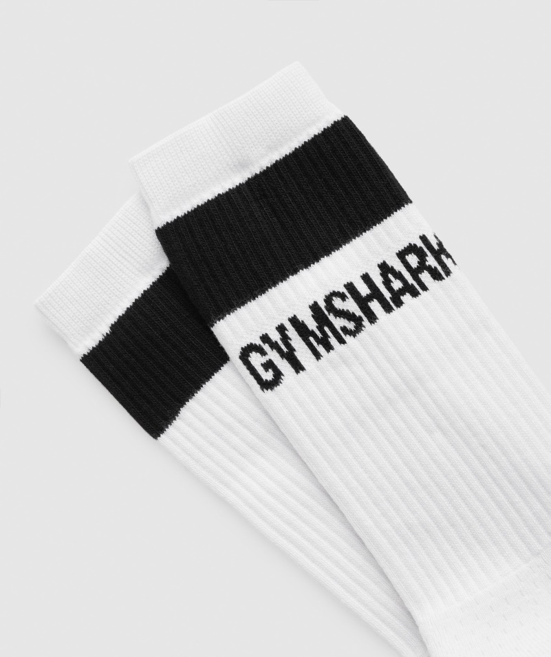Gymshark Crew Ponožky 1pk Biele