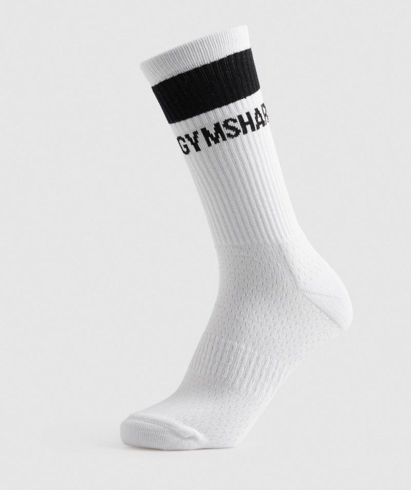 Gymshark Crew Ponožky 1pk Biele