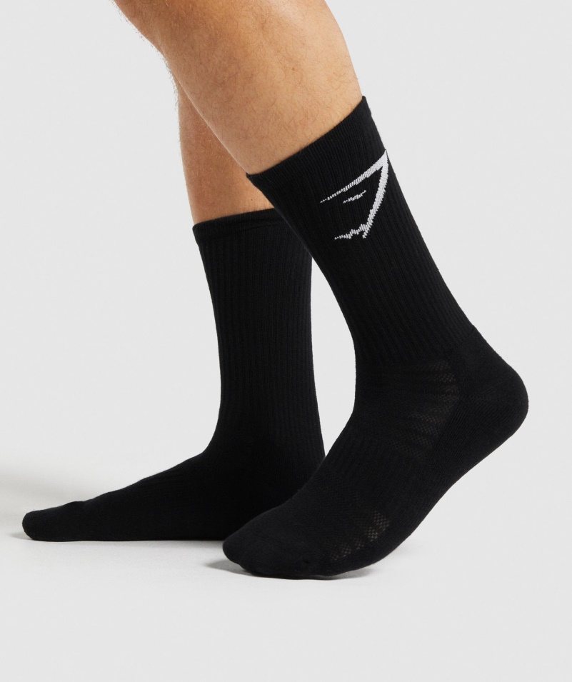 Gymshark Crew Ponožky 3pk čierne
