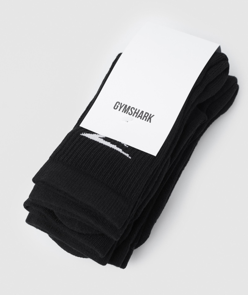Gymshark Crew Ponožky 3pk čierne