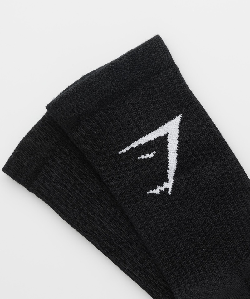 Gymshark Crew Ponožky 3pk čierne