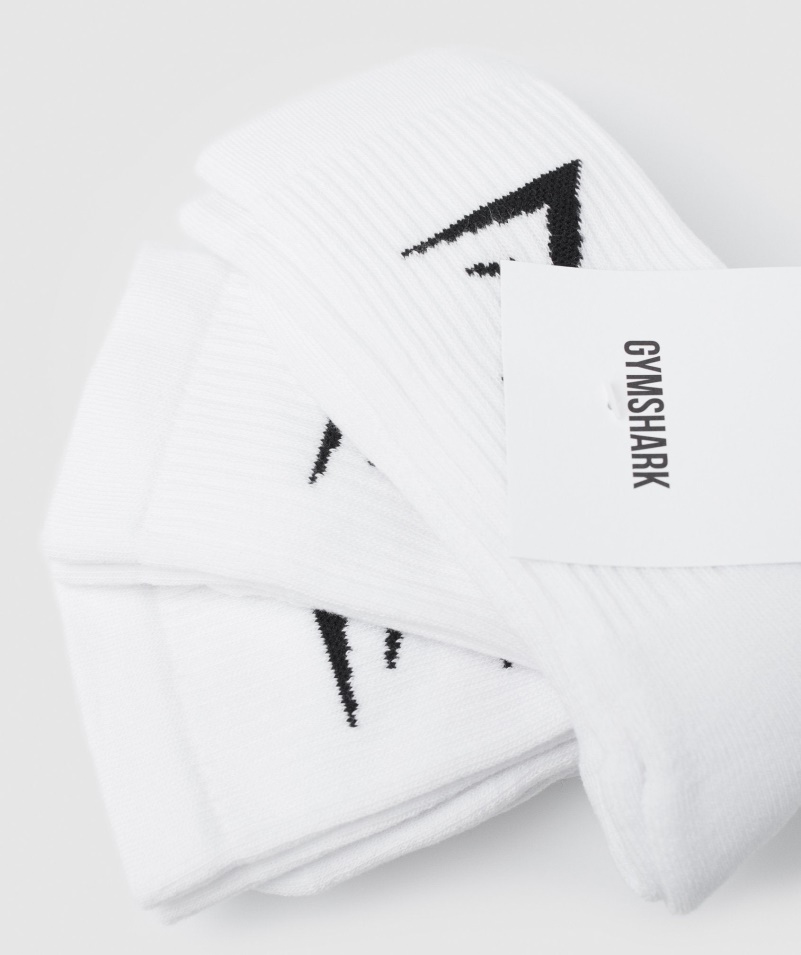 Gymshark Crew Ponožky 3pk Biele