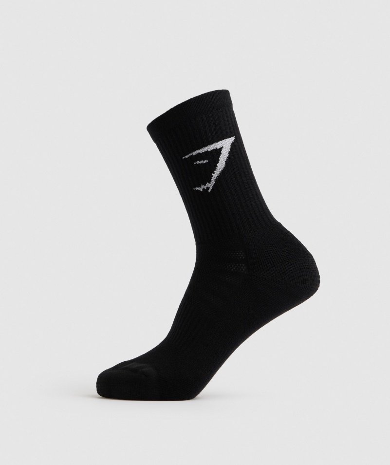 Gymshark Crew Ponožky 5pk čierne