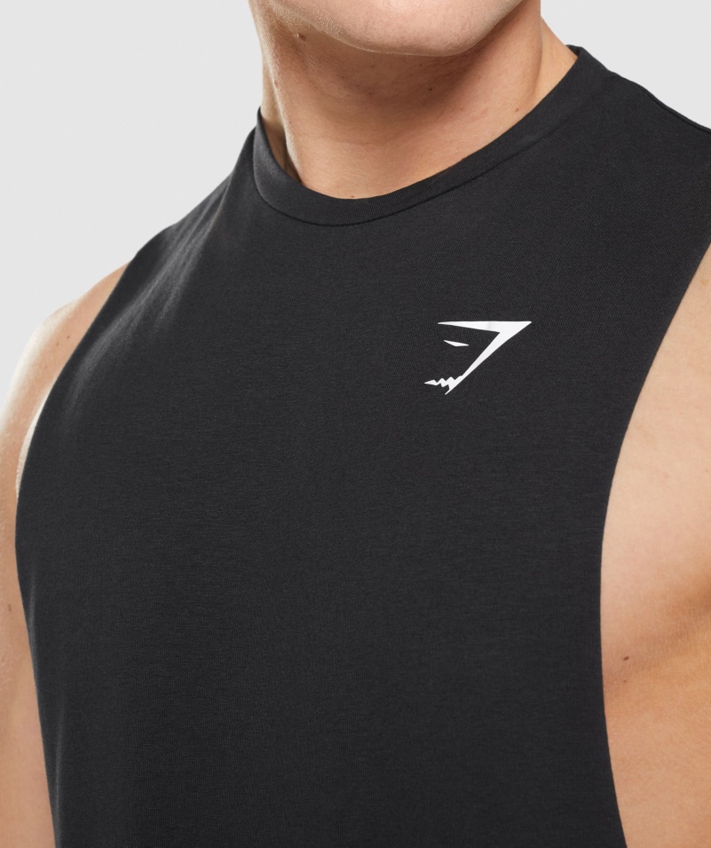 Gymshark Kritická Nádrž 2.0 S Padacím Ramenom čierna