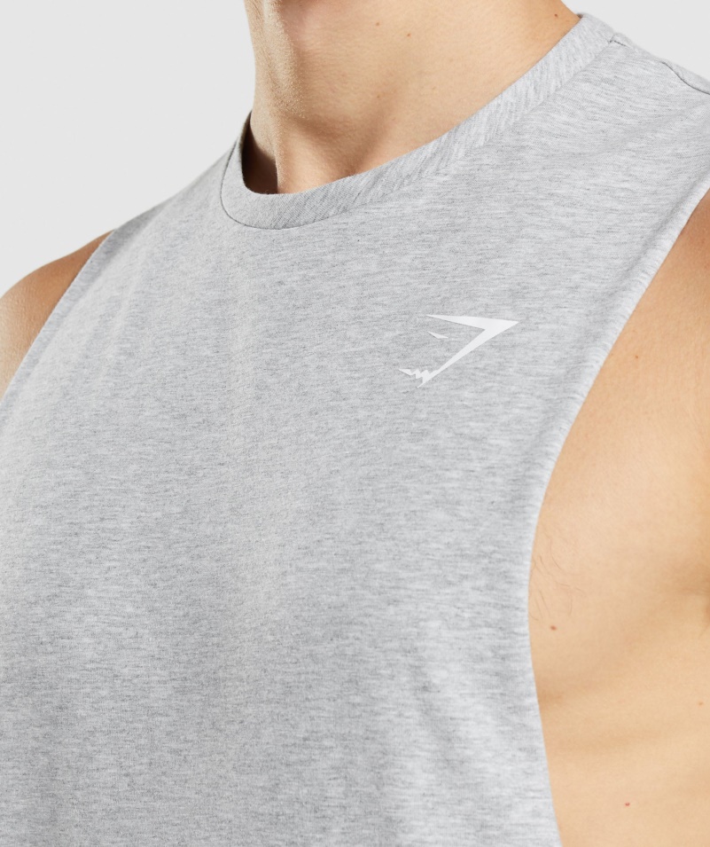 Gymshark Kritická 2.0 Nádrž Svetlosivá Marl