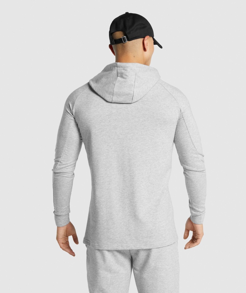 Mikina S Kapucňou Gymshark Kritická 2.0 Svetlo šedá Marl