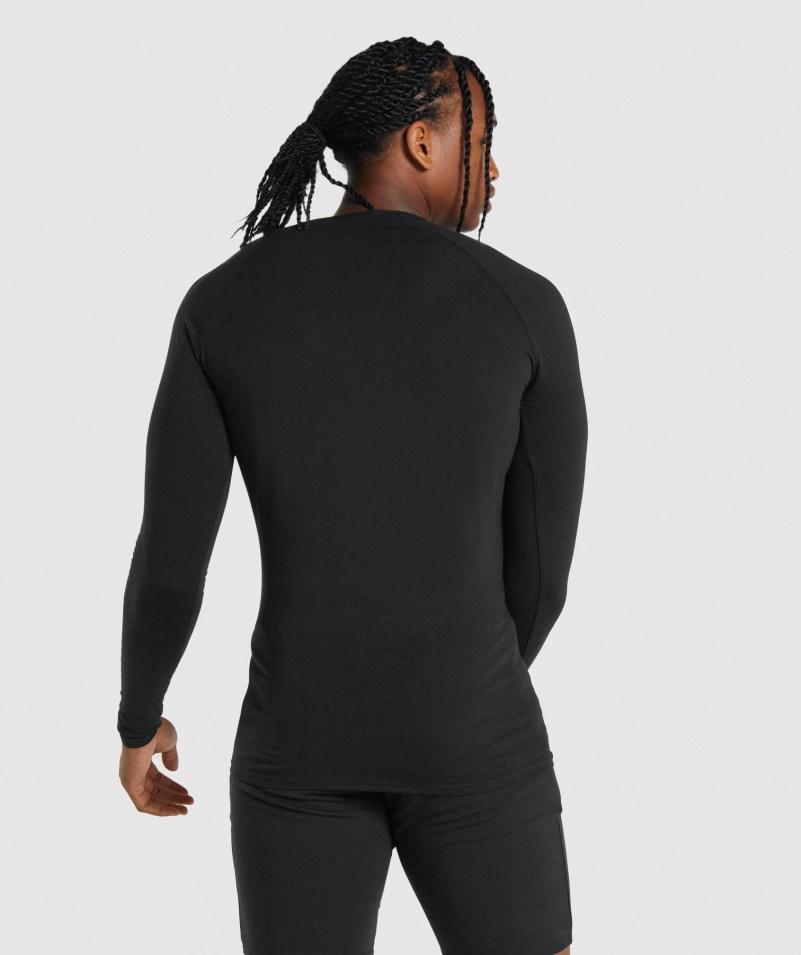 Gymshark Kritické 2.0 Tričko S Dlhým Rukávom čierne