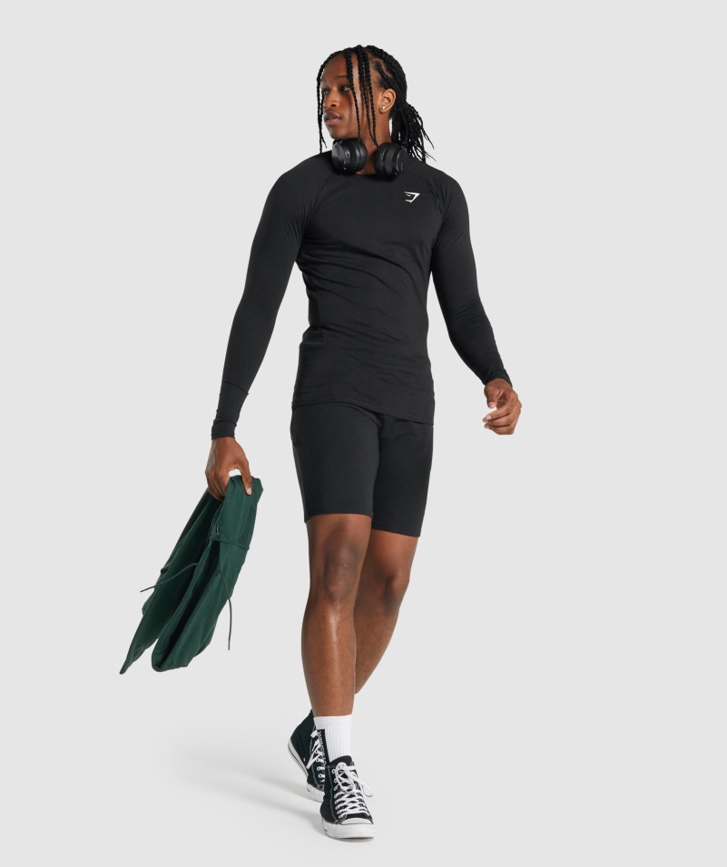 Gymshark Kritické 2.0 Tričko S Dlhým Rukávom čierne