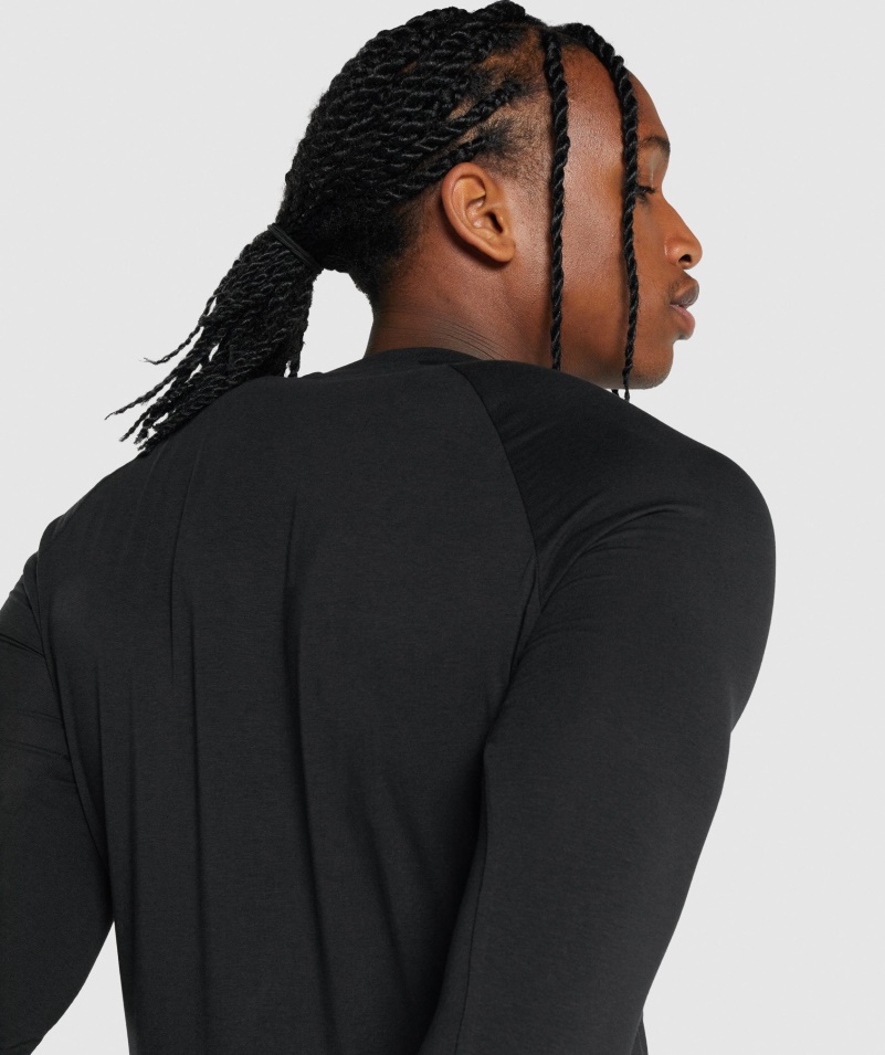 Gymshark Kritické 2.0 Tričko S Dlhým Rukávom čierne