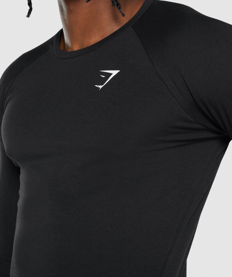 Gymshark Kritické 2.0 Tričko S Dlhým Rukávom čierne