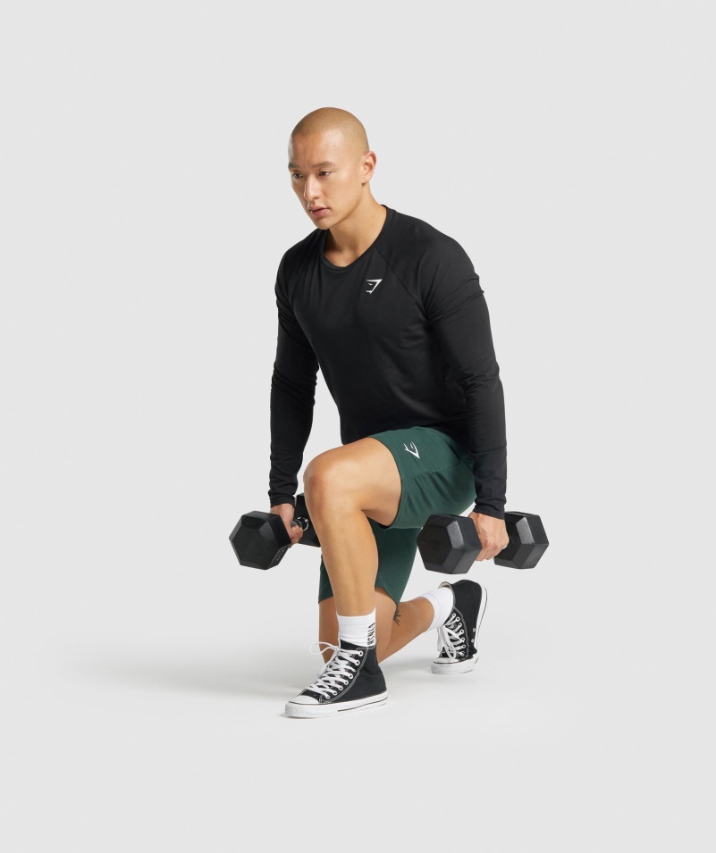 Pánske Tričko S Dlhým Rukávom Gymshark Kritické 2.0 čierne