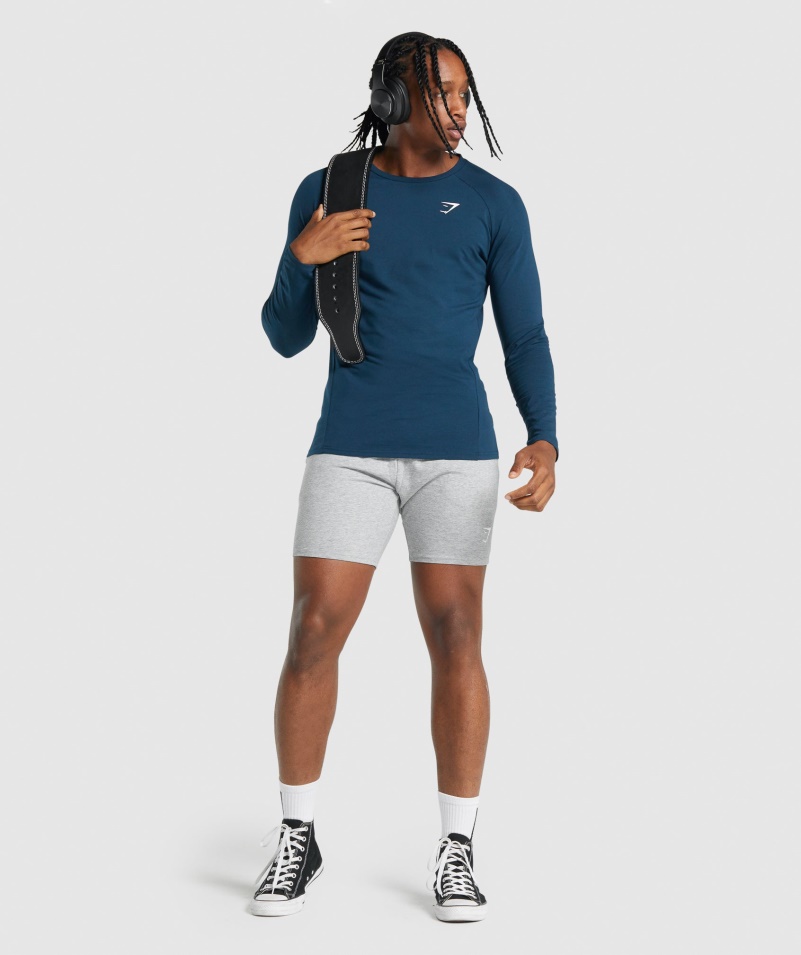 Pánske Námornícke Tričko Gymshark Kritické 2.0 S Dlhým Rukávom