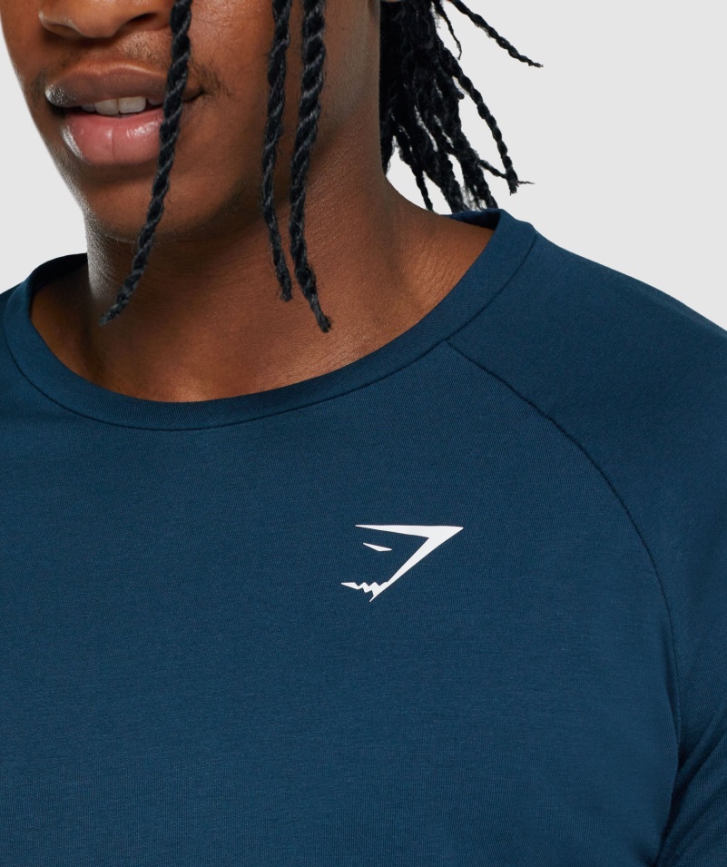 Pánske Námornícke Tričko Gymshark Kritické 2.0 S Dlhým Rukávom