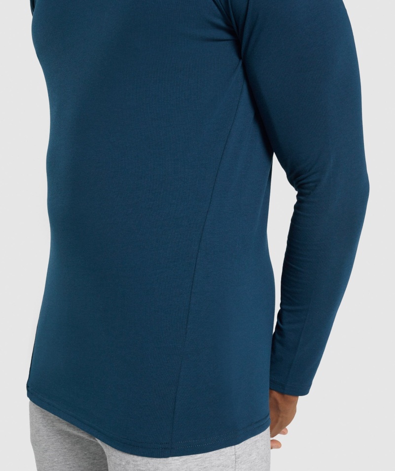 Pánske Námornícke Tričko Gymshark Kritické 2.0 S Dlhým Rukávom