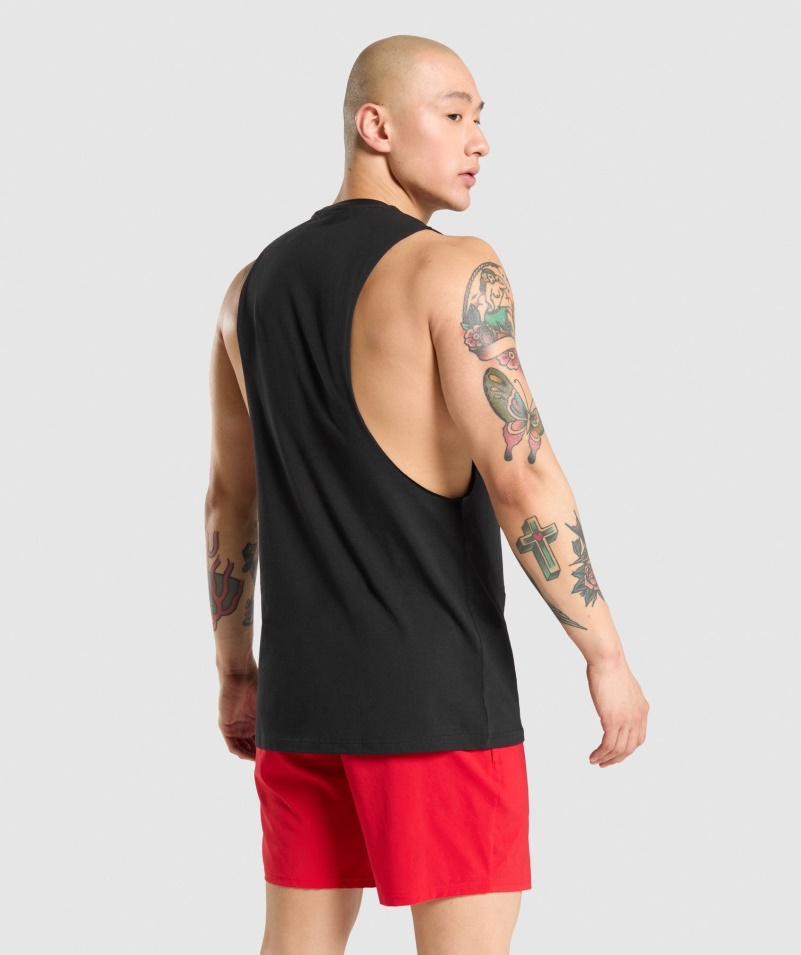 Gymshark Kritické Sklopné Rameno Tank čierny
