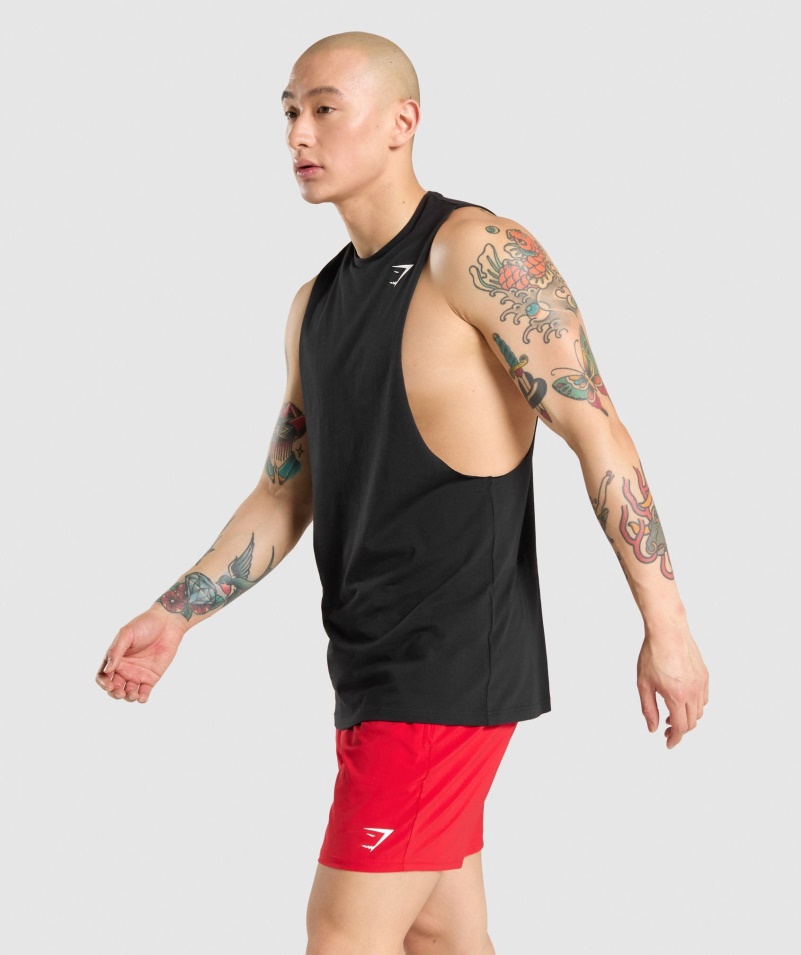 Gymshark Kritické Sklopné Rameno Tank čierny