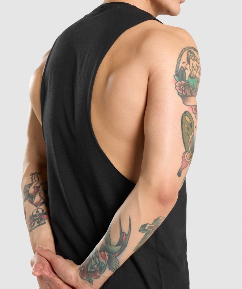 Gymshark Kritické Sklopné Rameno Tank čierny