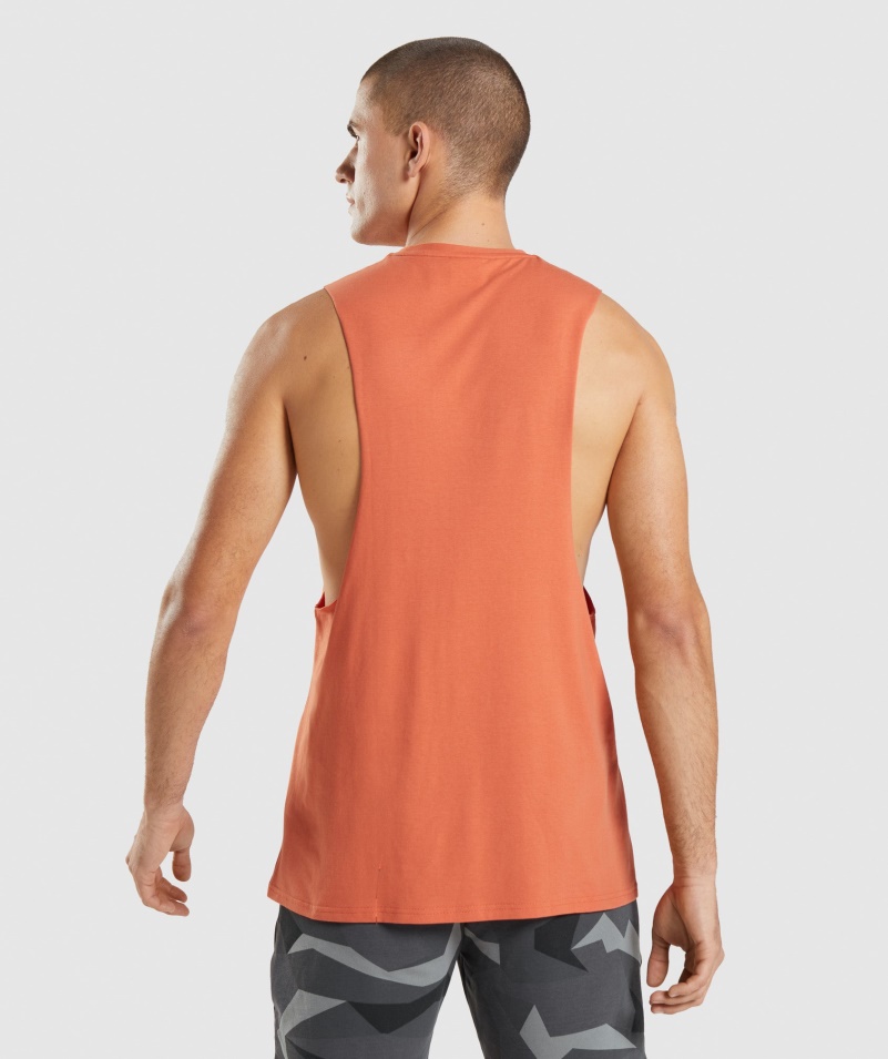 Gymshark Kritické Padacie Rameno Tank Hlinená Oranžová