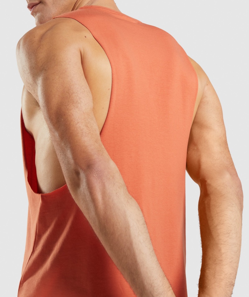 Gymshark Kritické Padacie Rameno Tank Hlinená Oranžová