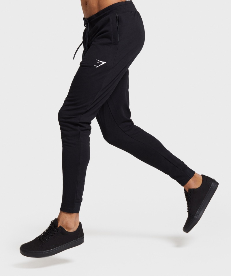 Gymshark Kritické Zips Joggers čierne