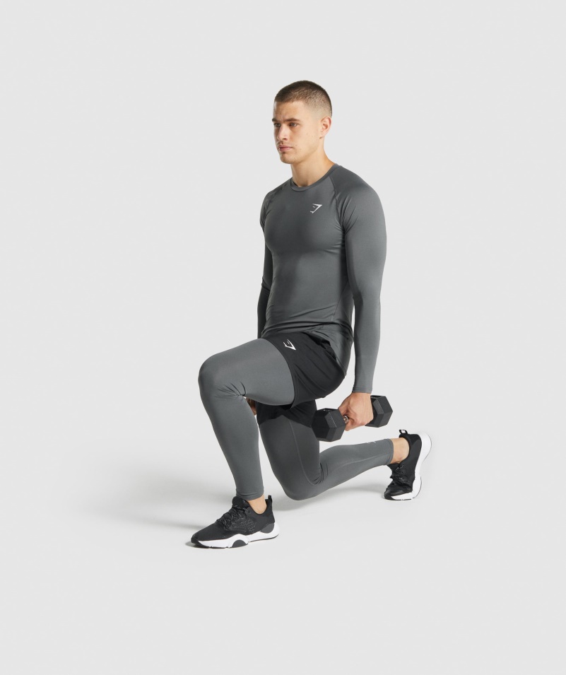 Gymshark Element Baselayer Legíny Drevené Uhlie