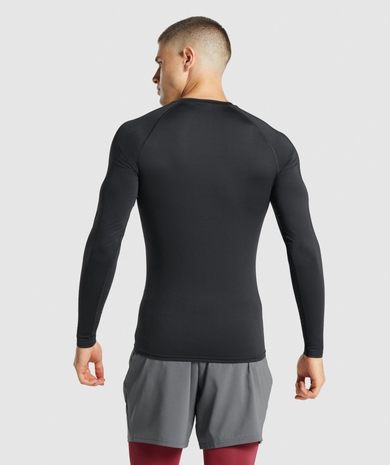 Gymshark Element Baselayer Tričko S Dlhým Rukávom čierne